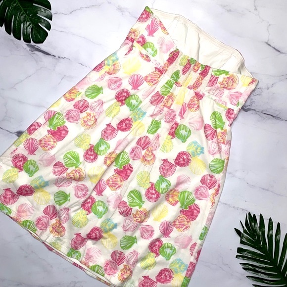 VTG Lilly Pulitzer Strapless Dress Clam Digger Print - Picture 4 of 6